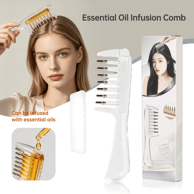 Growth Factor Serum - Şeffaf Uçucu Yağ Aplikatörü Saç Tarağı,