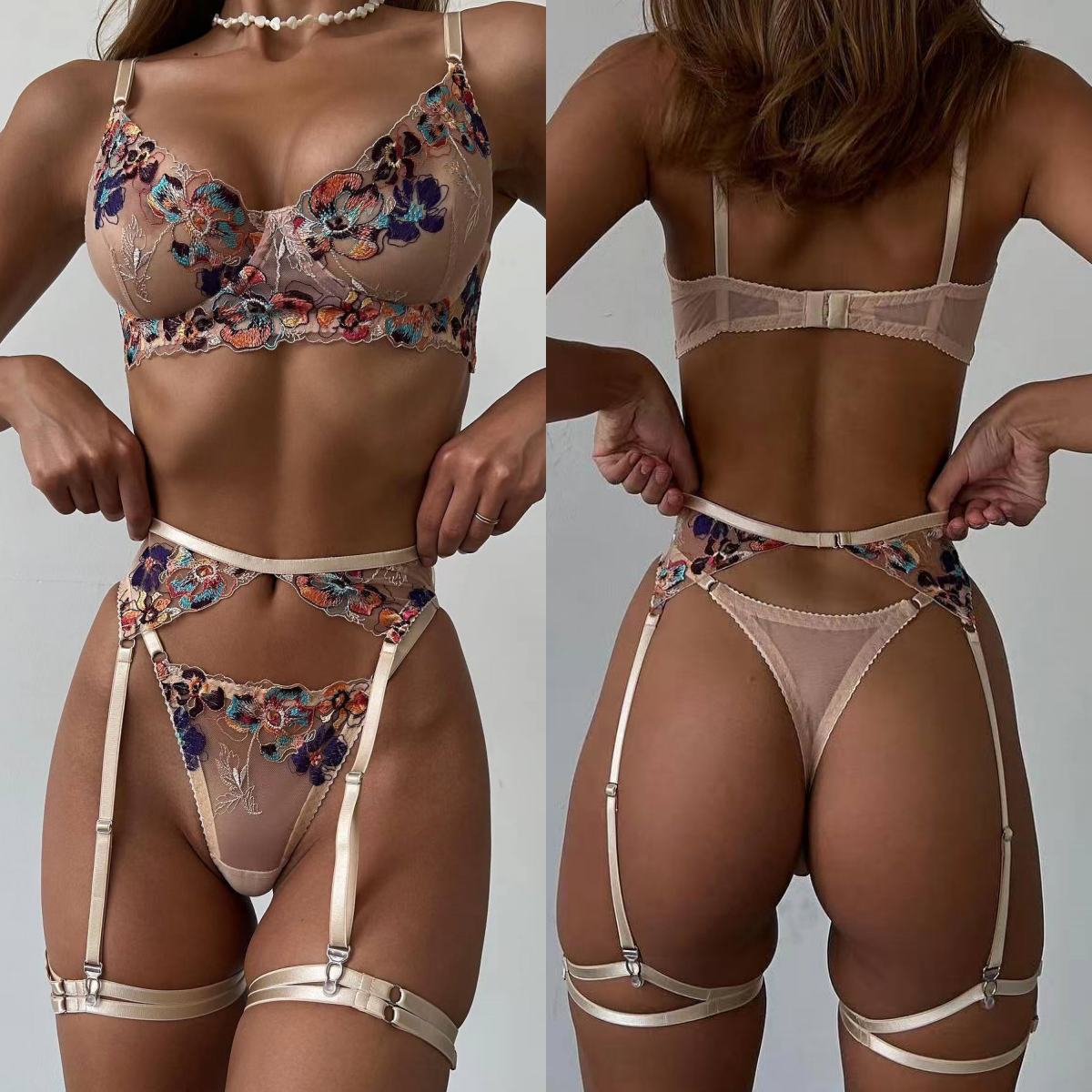 Luxury Skincare Kit - Krasapt Lüks Nakış See-through Lingerie 4