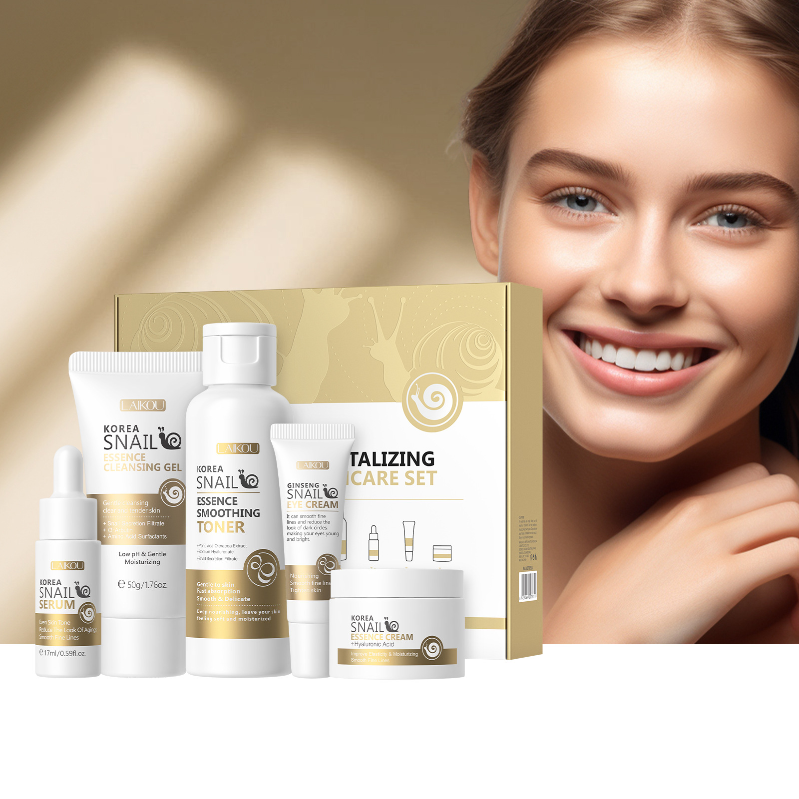 5 adet Kutulu Kore Salyangoz C - Luxury Skincare Set incelemesi ve fiyatı