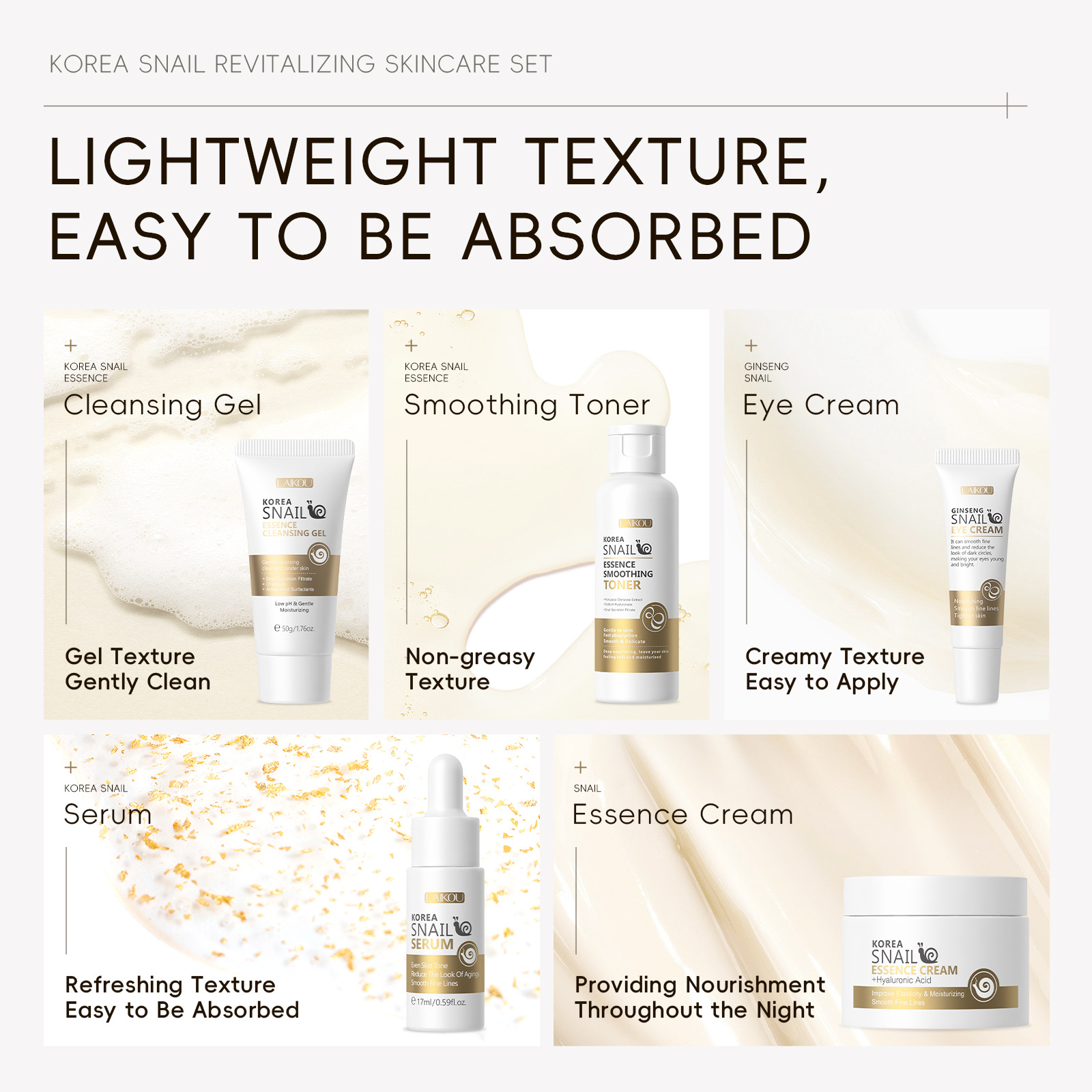 5 adet Kutulu Kore Salyangoz C - Luxury Skincare Set incelemesi ve fiyatı